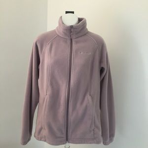 Columbia Lavender Fleece Zip-Up Jacket